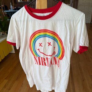 Nirvana Rainbow Ringer Tee
